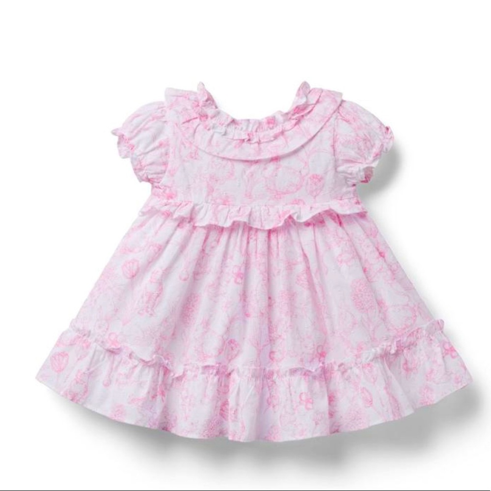 Janie and Jack Bunny Toile Dress